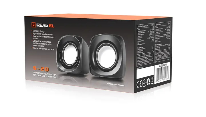 Акустична система Real-EL S-20 Black (A3200G.16.S5). Фото 5