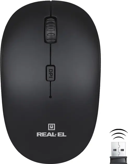Комп'ютерна миша Real-el RM303 Wireless Black (123200022). Фото 2