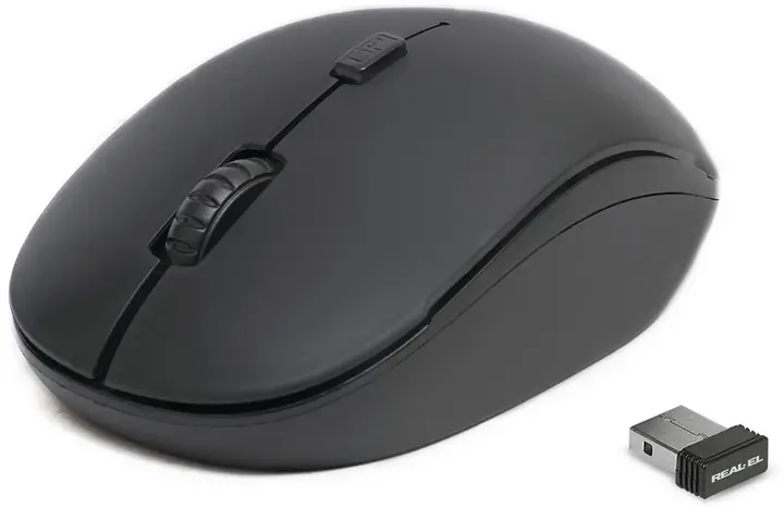 Комп'ютерна миша Real-el RM303 Wireless Black (123200022)