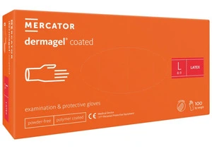Рукавиці латексні ProService Dermagel Coated нестерильні L 100 шт/уп  (6661002)