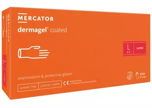 Рукавиці латексні ProService Dermagel Coated нестерильні L 100 шт/уп (6661002)