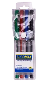 Набір з 4 гелевих ручок Buromax пластиковому пеналі (BM.8440)