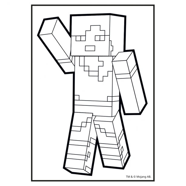 Розмальовки А4 YES Minecraft з наліпками 8арк (743221). Фото 2