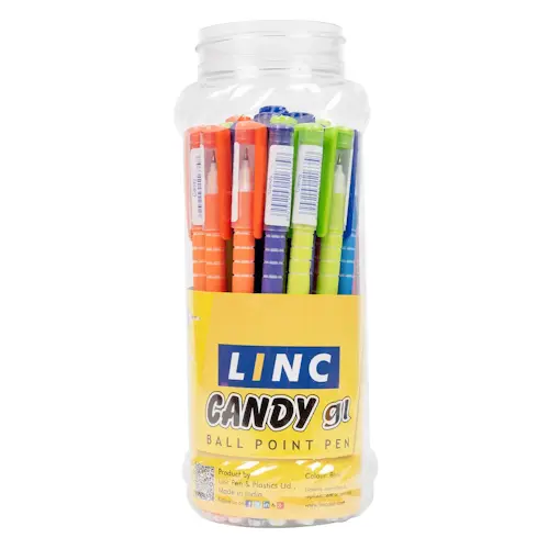 Ручка кулькова-масляна LINC Candy чорнило синє 0,7 мм пластик (411635). Фото 5