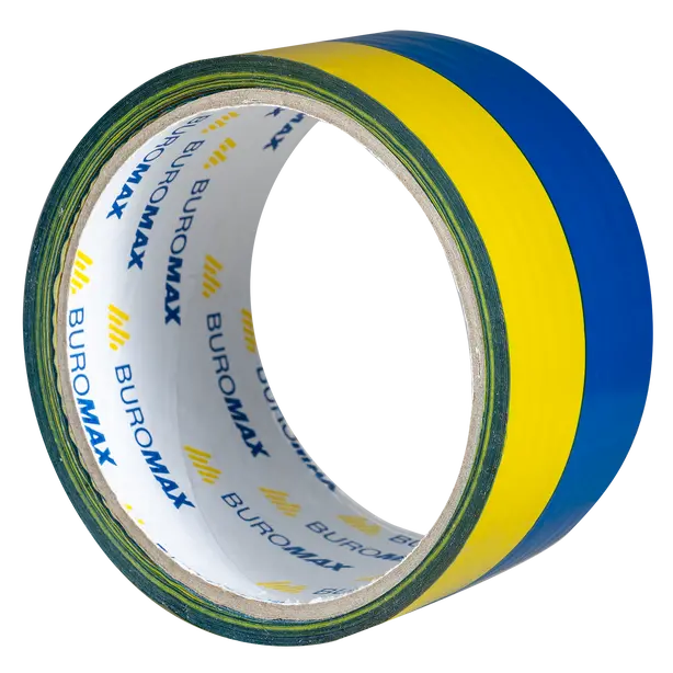 Скотч пакувальний Buromax 48мм х 35м синьо-жовта (BM.7007-85)