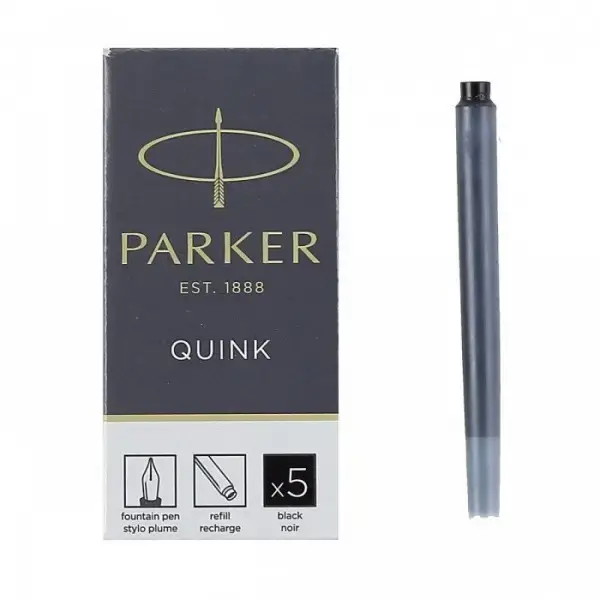 Чорнильні картриджі Parker Quink 5 шт чорний (11 410 BK)