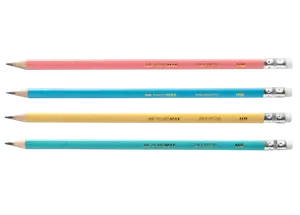 Олівець графітовий Buromax PASTEL HB асорті з гумкою  туба 100 шт (BM.8526)