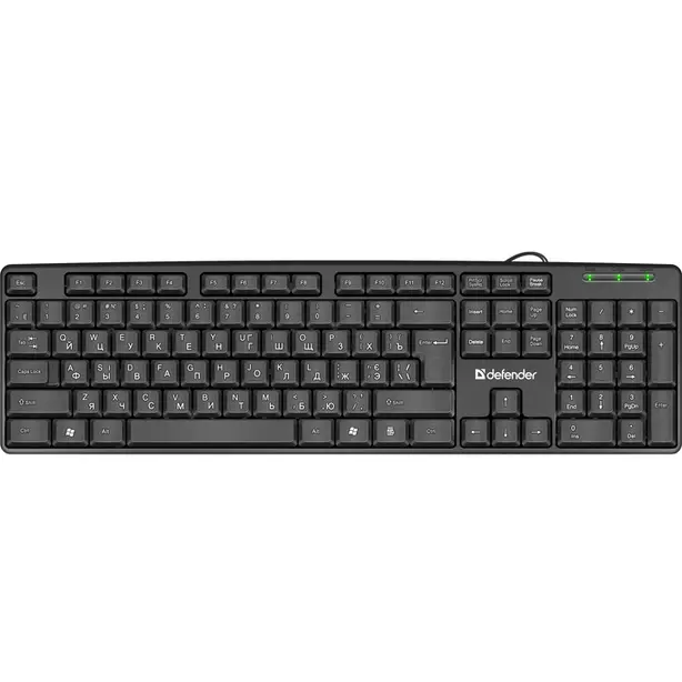 Клавіатура Defender ELEMENT HB-520 UA USB чорна (6313855)