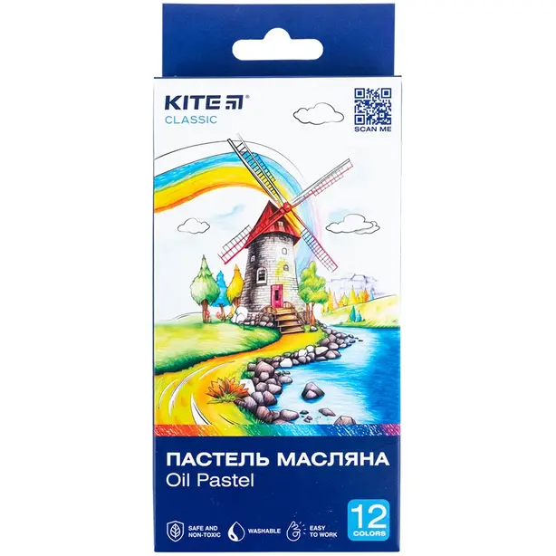 Пастель масляна 12 кольорів Kite Class (K-071)