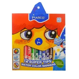 Фломастери MARCO Super Washable 12 кольорів (1630-12)