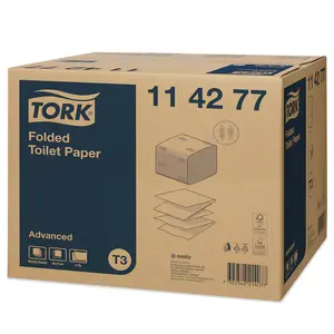 Листовий туалетний папір Tork Premium дуже м'який 2- шаровий 252 листа (114277). Фото 2