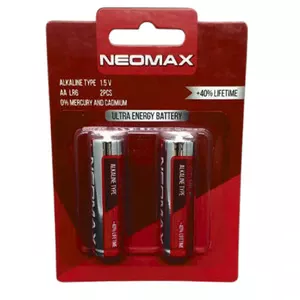 Батарейка NEOMAX LR6/AA   Alkaline у блістері 2 шт/уп (NXBA2A-2B)