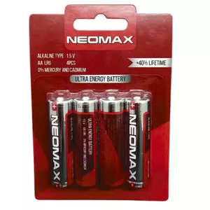 Батарейка NEOMAX LR6/AA Alkaline у блістері 4 шт/уп (NXBA2A-4B)