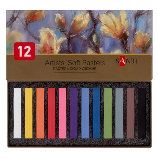 Пастель суха художня Santi 12 кольорів (353693)