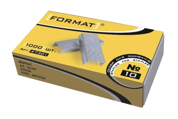 Скоби метал Format № 10 1000 шт (F47301)