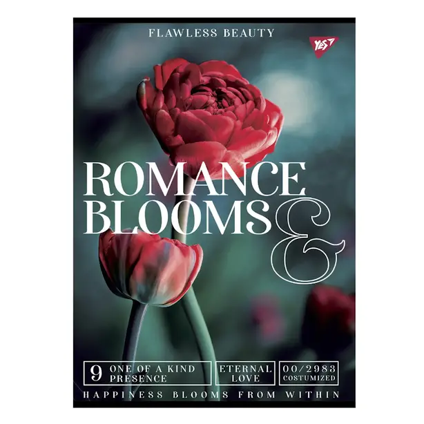 Зошит для записів А4 YES Romanc blooms 48 арк  клітинка (681934). Фото 2