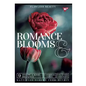 Зошит для записів А4 YES Romanc blooms 48 арк клітинка (681934). Фото 2