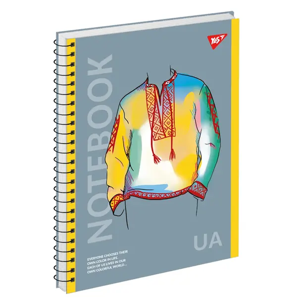 Зошит для записів А4 YES Notebook UA 80 арк клітинка пружина збоку  (151977)