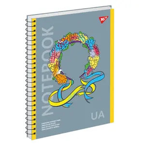 Зошит для записів А4 YES Notebook UA 80 арк клітинка пружина збоку  (151977). Фото 2
