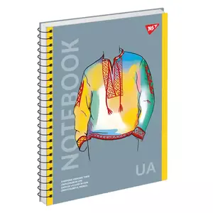 Зошит для записів А4 YES Notebook UA 80 арк клітинка пружина збоку  (151977)