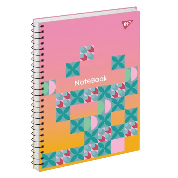 Зошит для записів А4 YES Simple flowers 80 арк клітинка пружина збоку  (151978). Фото 2