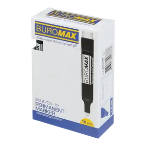 Маркер перманентний Buromax White на водній основі білий 1-4 мм круглий (BM.8705-12). Фото 4