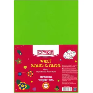 Фетр MAXI м'який 21х30см 10шт/уп салатовий (MX61622-13)