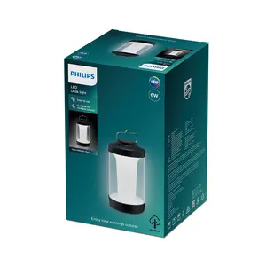 Кемпінговий ліхтар Philips LED Camping luminaire Cicero 6 Вт 5000K 4000 мА/год літієва батарея чорний (41607). Фото 2