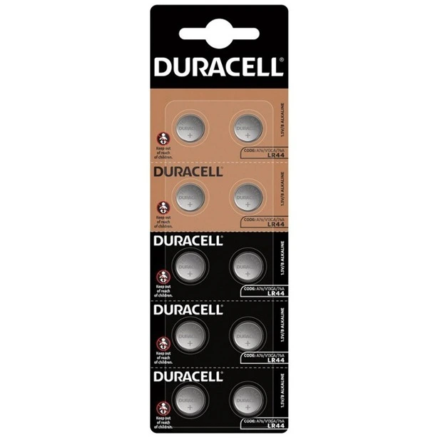 Батарейки Duracell  AG13/LR44 лужні 1.5 V/158 mAh 10шт/уп (409631)