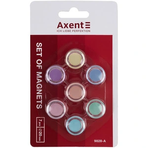 Набір магнітів Axent 20 мм 7 шт Pastelini (9828-А)