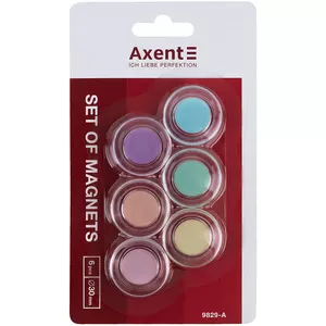 Набір магнітів Axent 30мм 6 шт Pastelini (9829-А)