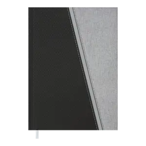 Щоденник недатований Buromax SOLID A5 288 арк. бумвініл чорний (BM.2061-01)