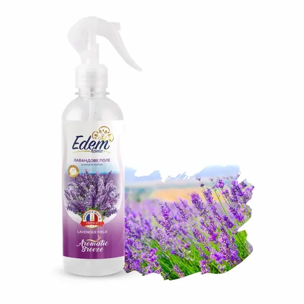 Освіжувач повітря рідкий з тригером EDEM HOME Aromatic Breeze лавандове поле 420мл (EH550960). Фото 2