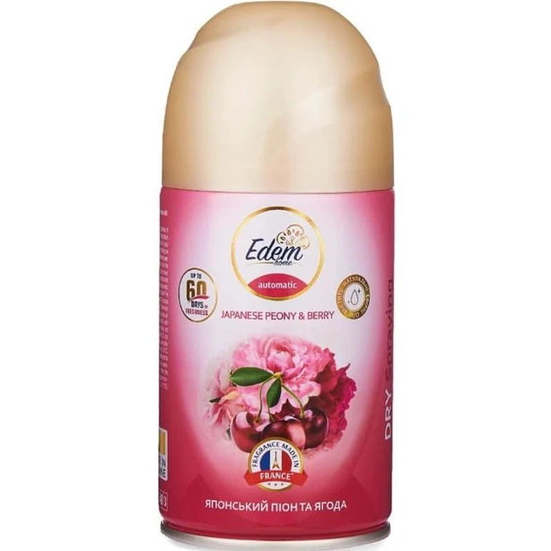 Змінний балон для освіжувача повітря EDEM home Air freshener Японський піон та ягода 260 мл (EH820625)