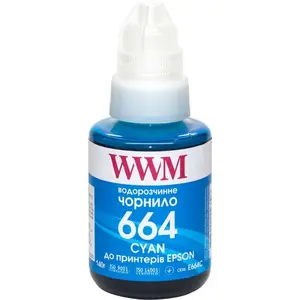 Чорнило Epson L100 WWM Cyan 140мл (E664C)