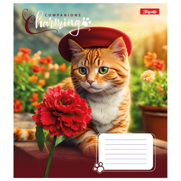 Зошит шкільний 1 Вересня  Charming companions А5 18арк. клітинка м'яка політурка (767236). Фото 5