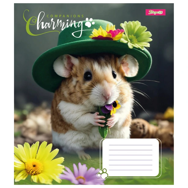 Зошит шкільний 1 Вересня  Charming companions А5 18арк. клітинка м'яка політурка (767236). Фото 4