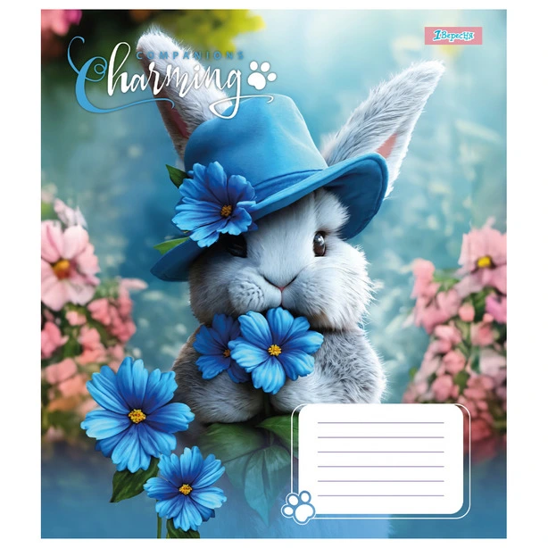Зошит шкільний 1 Вересня  Charming companions А5 18арк. клітинка м'яка політурка (767236). Фото 3