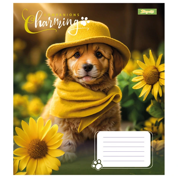 Зошит шкільний 1 Вересня  Charming companions А5 18арк. клітинка м'яка політурка (767236). Фото 2