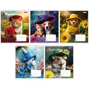 Зошит шкільний 1 Вересня  Charming companions А5 18арк. клітинка м'яка політурка (767236)