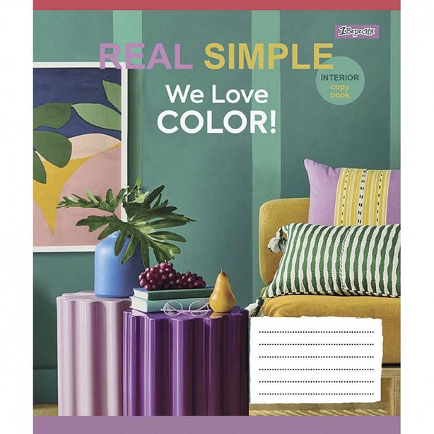 Зошит шкільний 1В We love color  А5 48 арк. лінія м'яка політурка (766729). Фото 4
