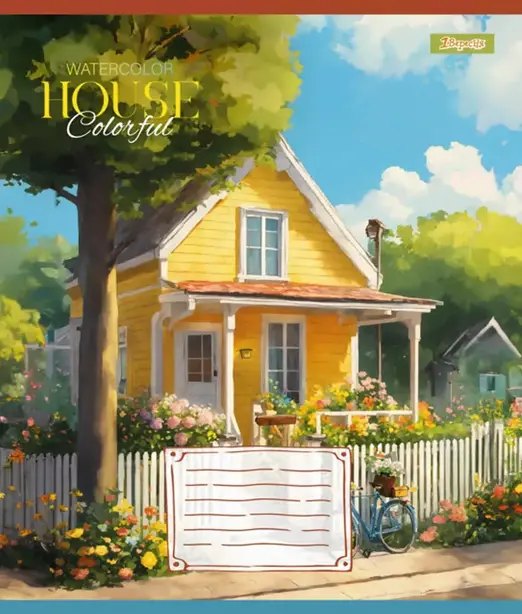 Зошит шкільний 1B House colorful А5 18 арк. лінійка м'яка політурка (766981). Фото 4
