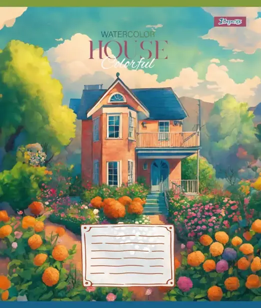 Зошит шкільний 1B House colorful А5 18 арк. лінійка м'яка політурка (766981). Фото 2