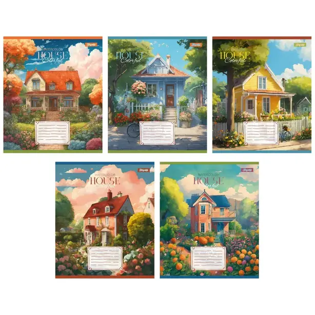 Зошит шкільний 1B House colorful А5 18 арк. лінійка м'яка політурка (766981)