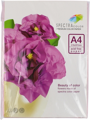 Папір кольоровий Spectra Color Rose 140 А4 80г/м2 світло рожевий пастель 100 арк. (16.4188)