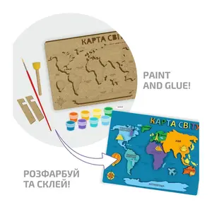 Набір для творчості ROSA Talent 3D Карта Світу (N0003545). Фото 3