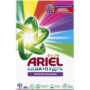 Пральний порошок Ariel Аква-пудра автомат Color 300г (80727178)