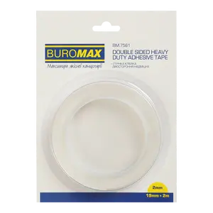 Скотч двосторонній гелевий  Buromax 19мм х 2м  (BM.7561)
