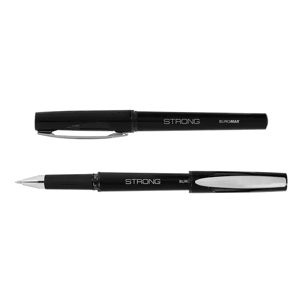 Ручка гелева Buromax  STRONG чорнило чорне 0.7 мм пластик (BM.8314-02)
