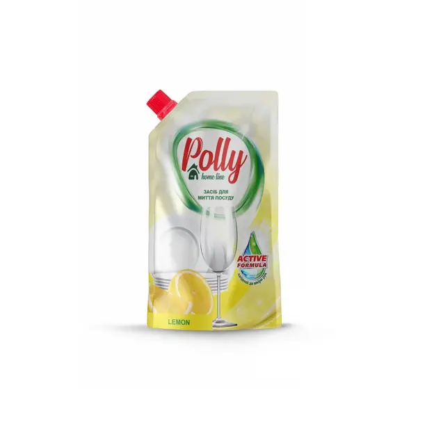 Засіб для миття посуду POLLY Лимон 500мл дой-пак (PО51257)